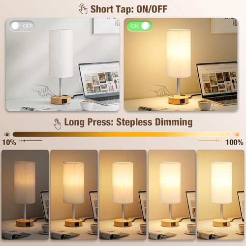 Touch Bedside Table Lamp for Bedroom