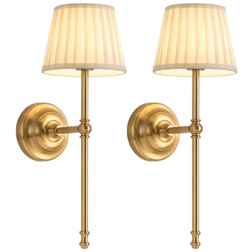 Gold Cordless Wall Sconces Set of 2 (2 Count)