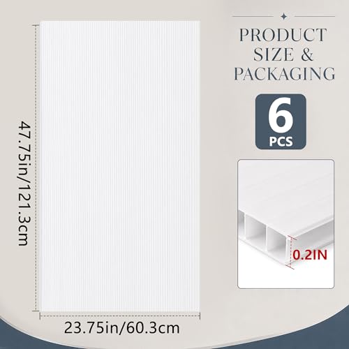 6 Pack Polycarbonate Fluorescent Light Covers (6 Pcs)
