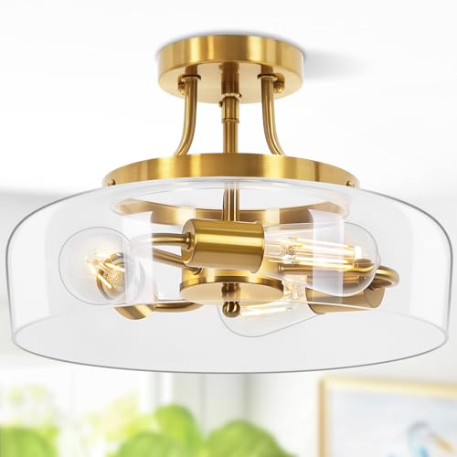 3 Light Semi Flush Mount Light Fixture