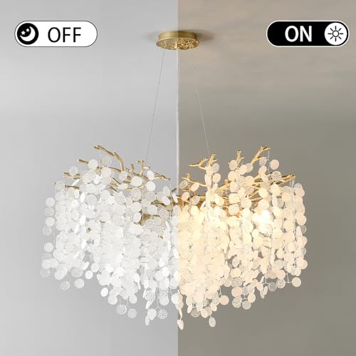 32 Inch Gold Crystal Chandelier 10