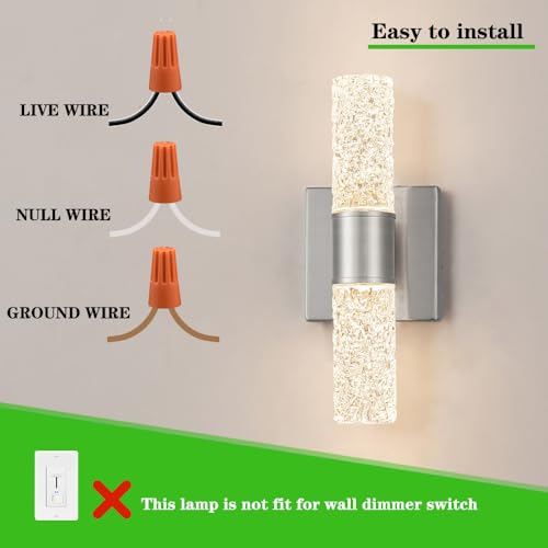 Brushed Nickel Wall Sconces Set of 2 (2 Count)