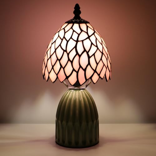 Tiffany Stained Glass Mushroom Table Lamp 12.5 Inch