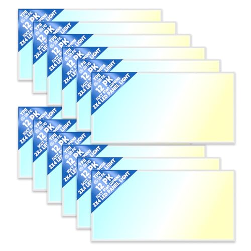 LED Flat Panel Light LED Drop Ceiling Light Fixture (12 Count)