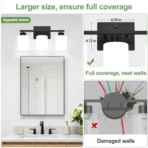 3 Light Bathroom Light Fixtures