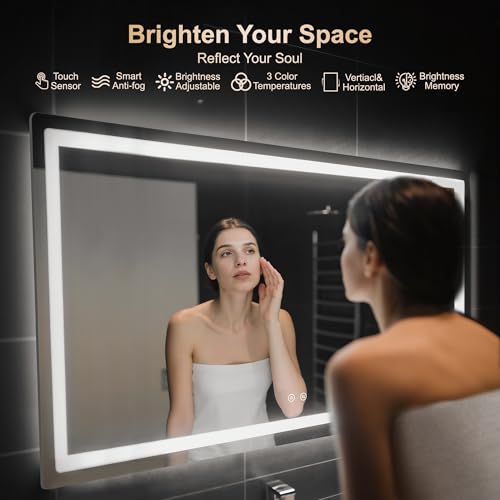 30x55 LED Bathroom Vanity Mirror with Lights