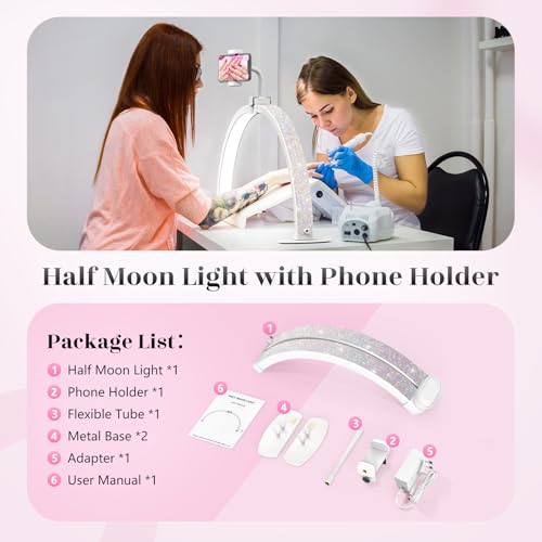 Half Moon Light for Nail Desk
