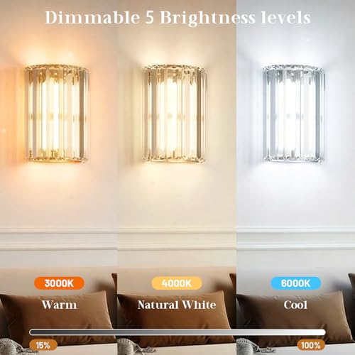 Brushed Nickel Battery Operated Wall Sconces Set of 2
