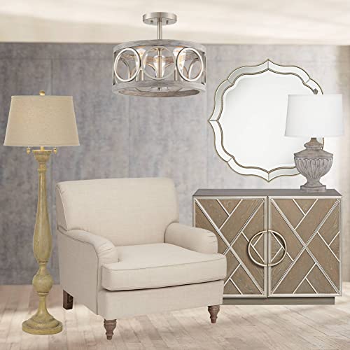 Salima 16" Wide Nickel Gray Wood 3