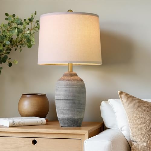 24.5" Vintage Ceramic Table Lamp with 5FT Cord