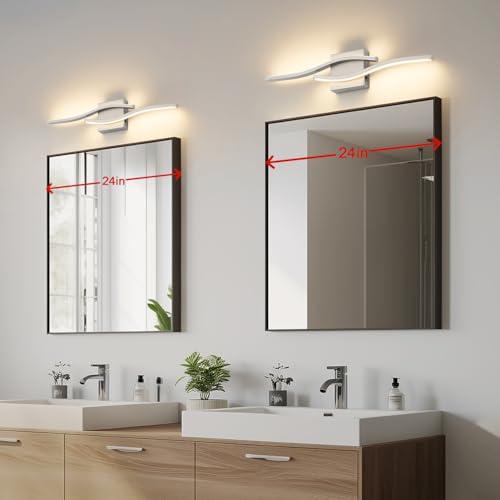 Brushed Nickel Bathroom Vanity Lights Fixtures Over Mirror 5CCT Dimmable Bathroom Light Fixture Modern Vanity Lighting Bar Led Bath Vanity Light 23 Inch Wall Lamp