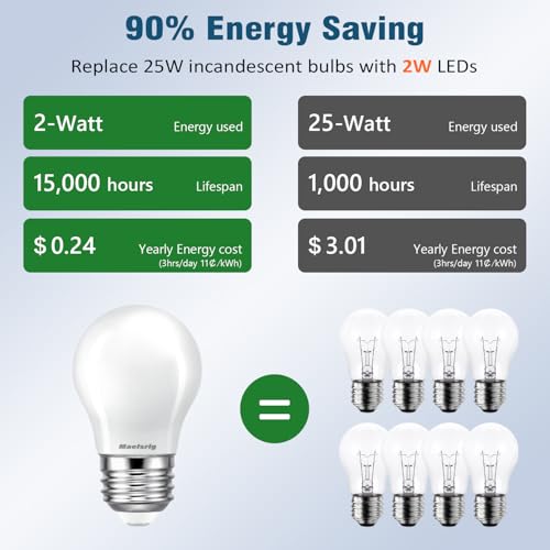 2W LED Bulb Equivalent 25 Watt Light Bulbs (2 Count)