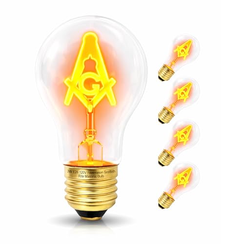 120V Freemason Square & Compass Masonic Light Bulbs (4 Count)