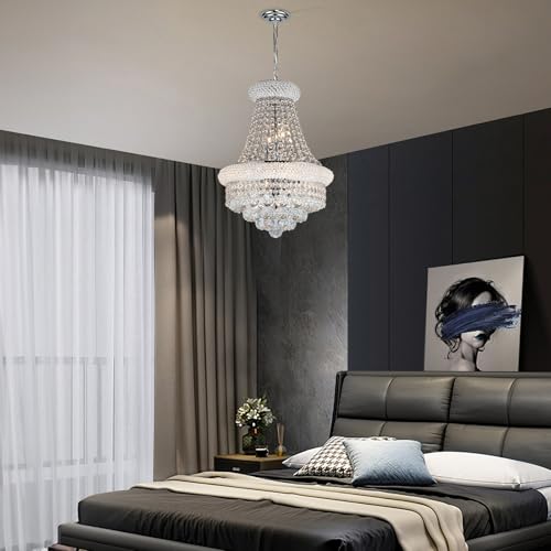 Chrome Crystal Chandeliers for Dining Room
