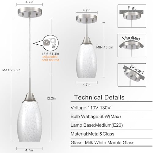 Mini Glass Pendant Light