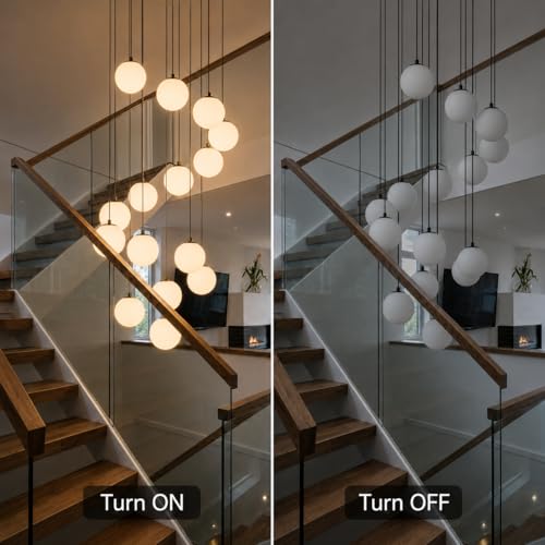 Gold Globe High Ceiling Chandelier (Gold / 15-Light)