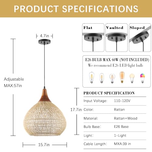 Rattan Pendant Light
