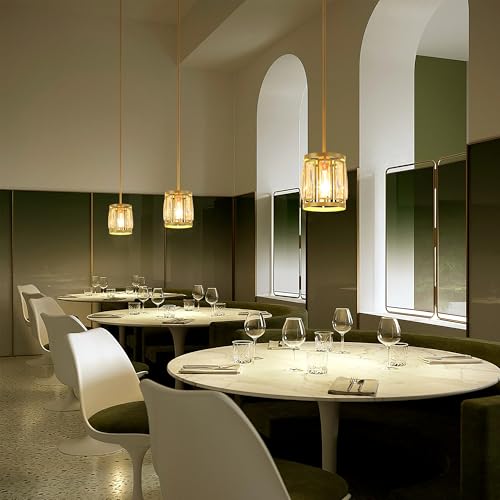 2 Pack Crystal Pendant Light Fixtures Over Island Modern Kitchen Lighting