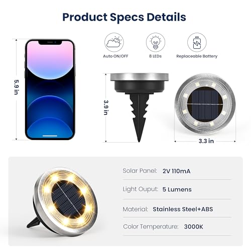 16 Pack Solar Ground Lights Outdoor (16 Count)
