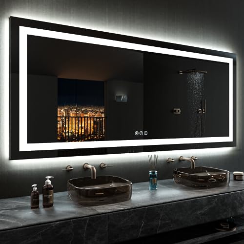 84"X40" RGB LED Bathroom Mirror with Lights