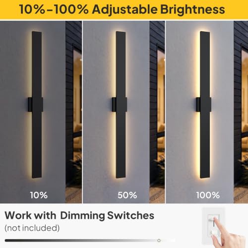 2 Pack 47.2 inch Modern LED Outdoor Wall Light