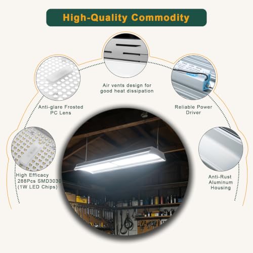 500W LED Linear High Bay Light 75000LM 5000K (12 Count)