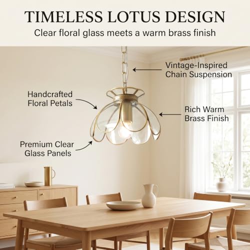 Brass Glass Ceiling Pendant Light