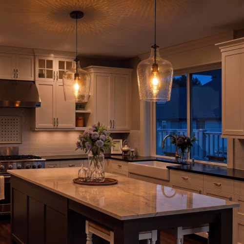 9.3" Blown Glass Pendant Lighting for Kitchen Island