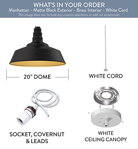 Industrial Pendant Light 20 Inch Extra Large Steel