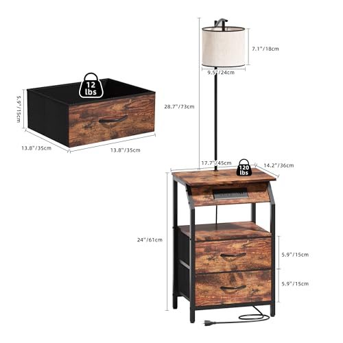 End Table with Floor Lamp