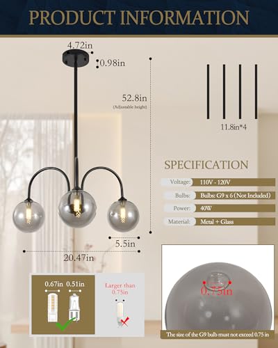 Black Sputnik Chandelier