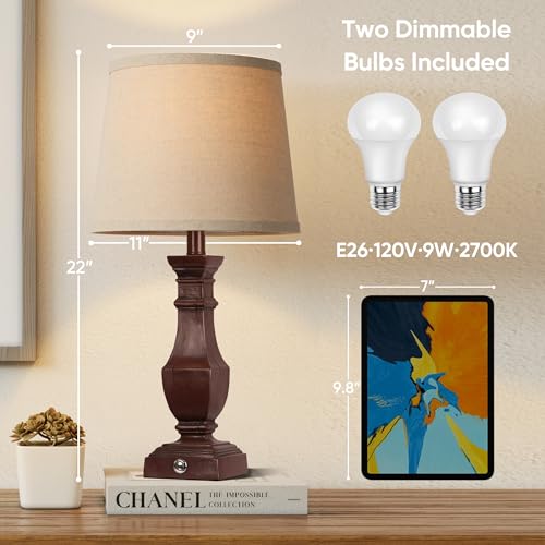 Dimmable Table Lamps Set of 2 (2 Count)