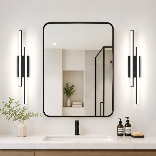LED Modern Bathroom Light Fixtures Over Mirror 5CCT Optional 32 Inch 2 Pack (2 Count)