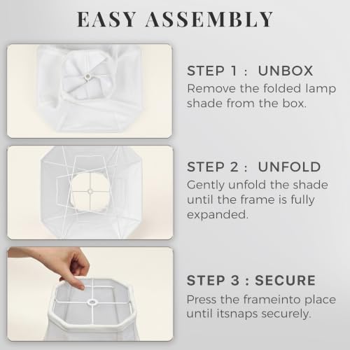 1 Pack White Square Cut Corner Lamp Shades
