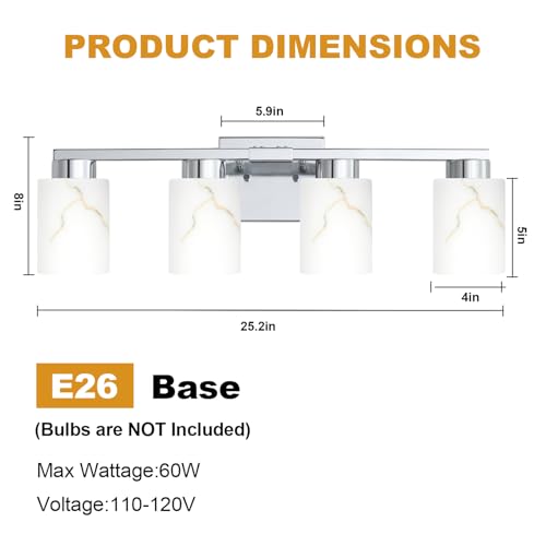 4 Light Bathroom Light Fixtures