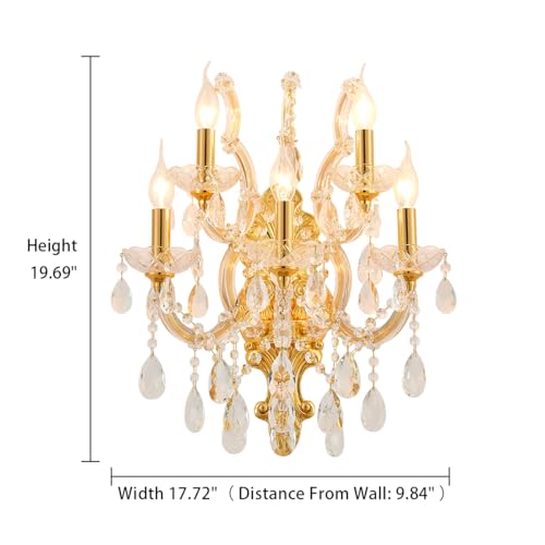 Large Modern Crystal Wall Lights