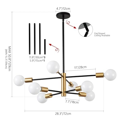 Modern Sputnik Chandelier