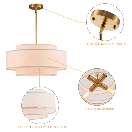 19.7" Modern Drum Chandelier