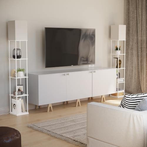 5 Tier Floor Lamp with Shelves