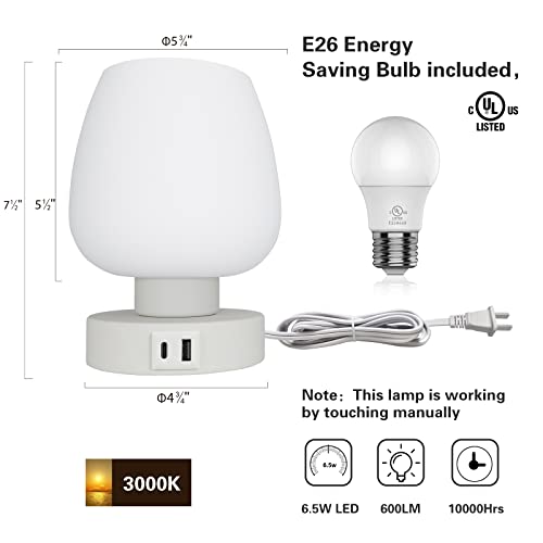 Touch Bedside Table Lamp Set of 2 (2 Count)
