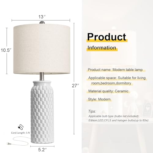 27" Ceramic Table Lamps Set of 2 (2 Count)