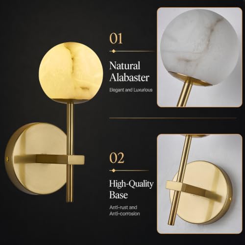 10 in Alabaster Wall Sconces