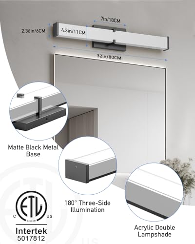 Modern Bathroom Light Fixtures Over Mirror