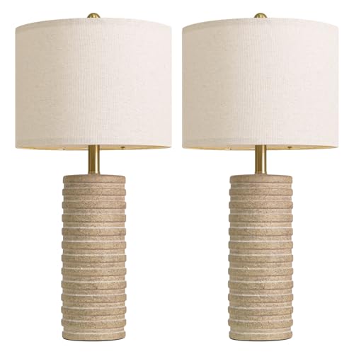 27'' Farmhouse Table Lamps Set of 2 for Living Room (2 Count)