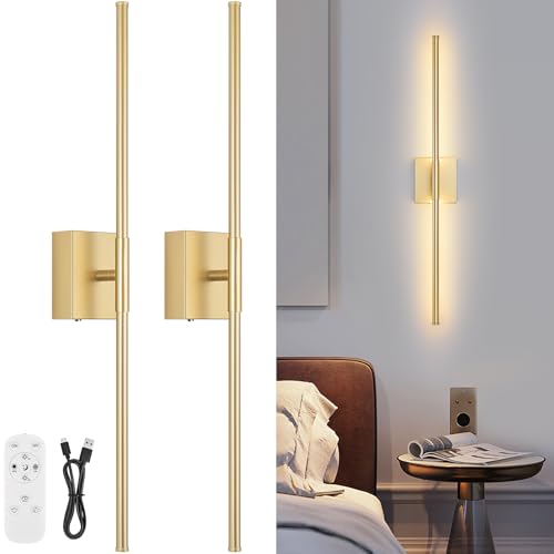 Battery Operated Wall Sconce Set of Two with Remote Control (2 Count)
