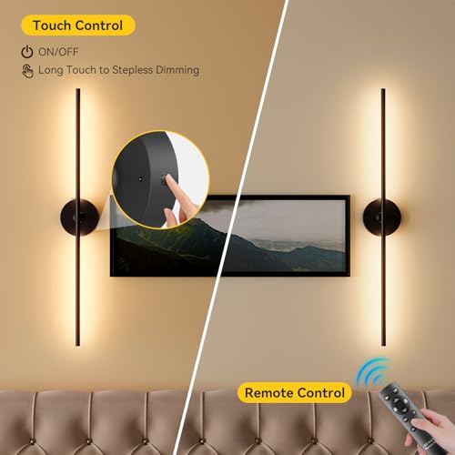 Battery Operated Wall Sconces Set of 2 (2 Count)