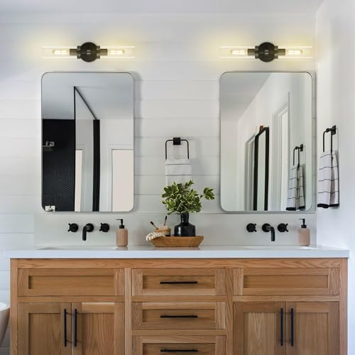 Black Bathroom Vanity Wall Sconces 2 (2 Count)