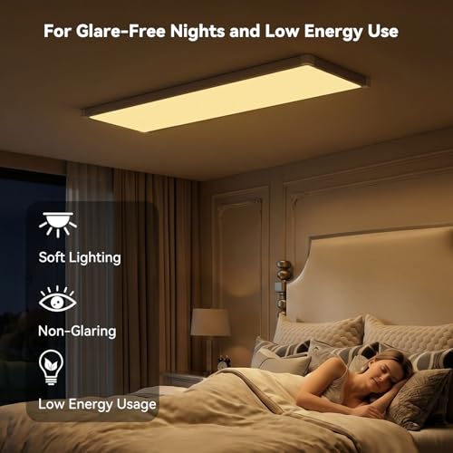 18PCS 1x4 LED Flat Panel Light Surface Mount with Wireless Switch (18 Count)