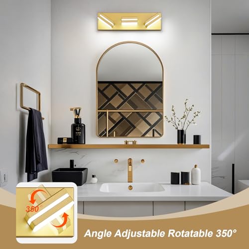 Modern LED Small Gold Acrylic Bathroom Lights Fixtures 3