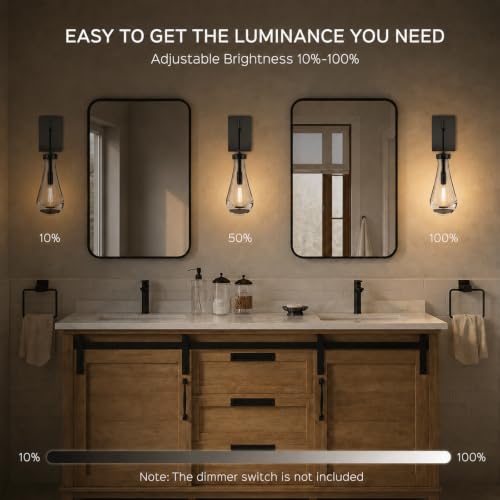 Black Raindrop Brass Wall Sconces (15 Count)